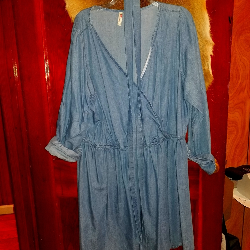 Red camel Blue Jean dress